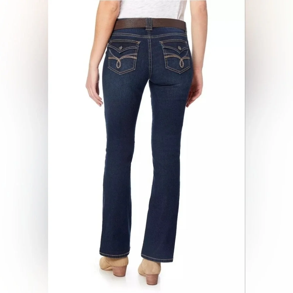 Wallflower Legendary‎ Fit Slim Bootcut Jeans Size 24 Evan Dark Wash Belted NWT